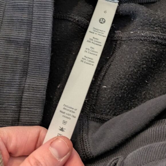 Lululemon Scuba Jogger Black Sweat Pant Pull On Size 6 W5CVAS - Picture 5 of 7